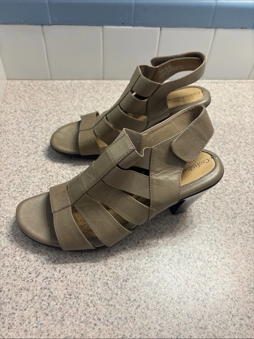 croft & barrow with Ortholite Taupe Strappy Slingback Sandals